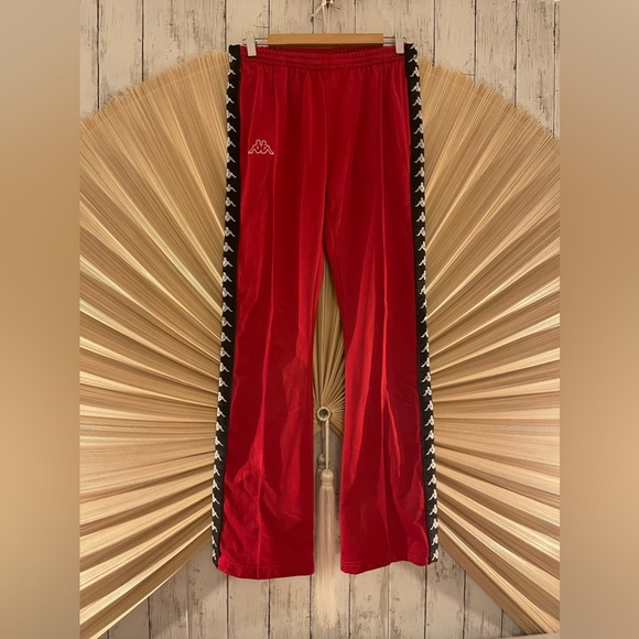 Kappa Pants - Kappa Y2K popper red small jogging bottoms joggers